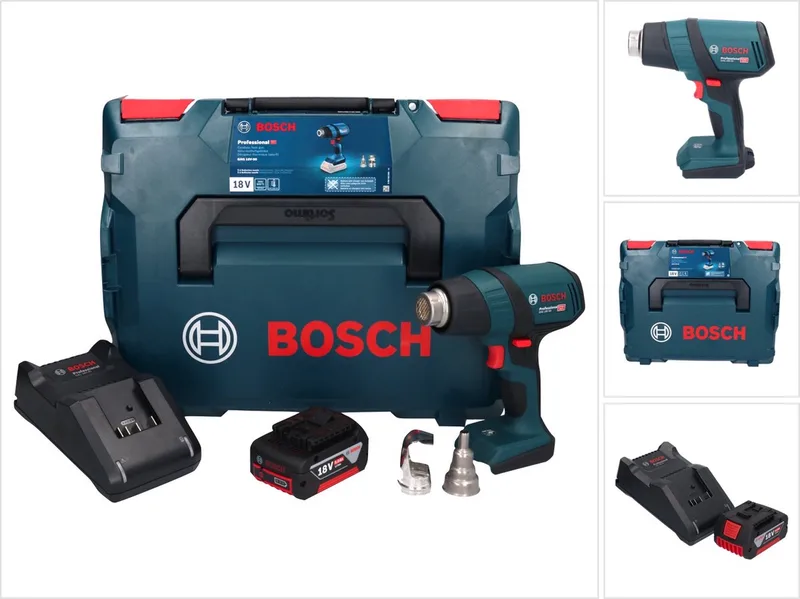 Bosch GHG 18V-50 Professionele snoerloze heteluchtblazer 18 V 300° C / 500° C + 1x accu 5.0 Ah + lader + L-Boxx von Bosch Professional – Produktbild