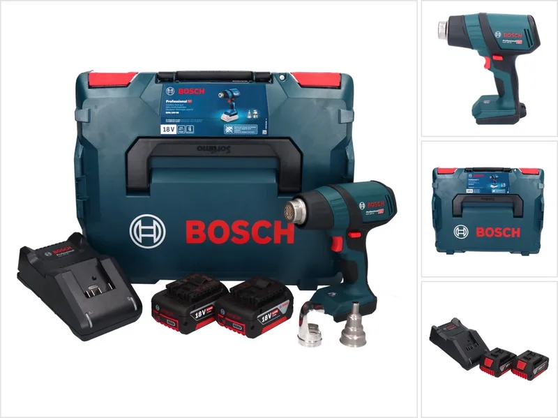 Bosch GHG 18V-50 Professionele snoerloze heteluchtblazer 18 V 300° C / 500° C + 2x accu 5.0 Ah + lader + L-Boxx de Bosch Professional – image du produit