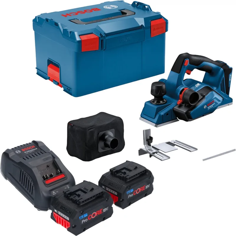 Bosch GHO 18V-26 Professionele accuschaafmachine 18 V 2,6 mm borstelloos + 2x ProCORE accu 8.0 Ah + lader + L-Boxx by Bosch Professional – product image