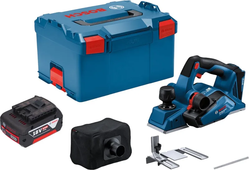 Bosch GHO 18V-26 Professionele accuschaafmachine 18 V 2,6 mm borstelloos + 1x accu 5.0 Ah + L-Boxx - zonder oplader fra Bosch Professional – produktbillede