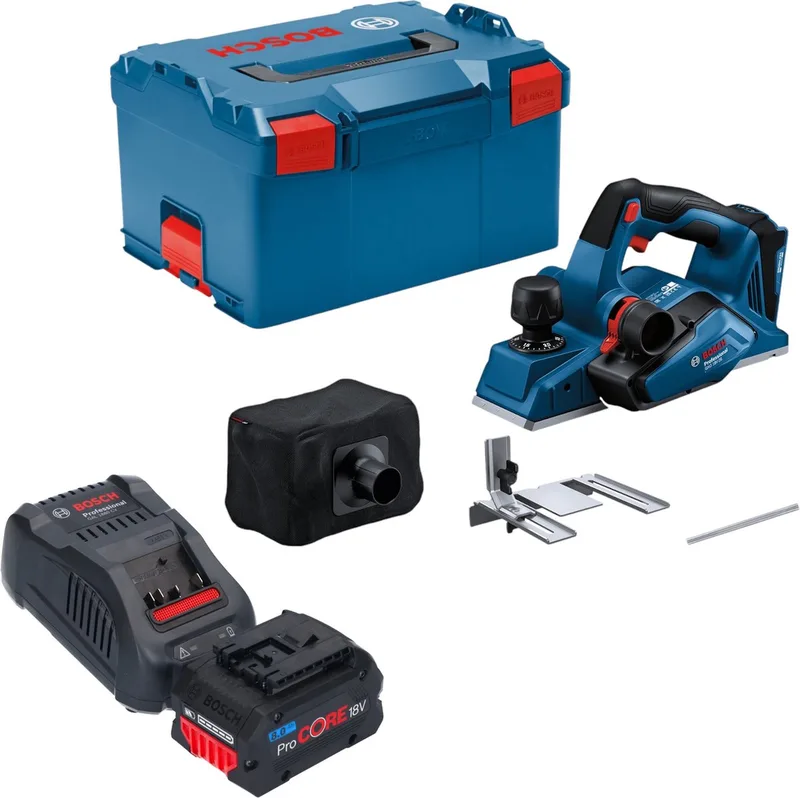 Bosch GHO 18V-26 Professionele accuschaafmachine 18 V 2,6 mm borstelloos + 1x ProCORE accu 8,0 Ah + lader + L-Boxx van Bosch Professional – productafbeelding