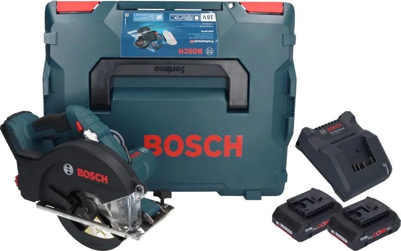 Bosch GKM 18V-50 Professional accu-metaalhandcirkelzaag 18 V 136 mm borstelloos + 2x ProCORE accu 4,0 Ah + oplader + L-Boxx de Bosch Professional – image du produit