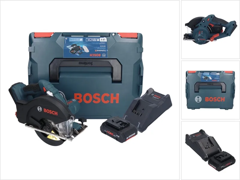 Bosch GKM 18V-50 Professional accu-metaalhandcirkelzaag 18 V 136 mm borstelloos + 1x ProCORE-accu 4,0 Ah + oplader + L-Boxx de Bosch Professional – image du produit