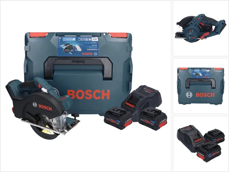 Bosch GKM 18V-50 Professionele accu metaalcirkelzaag 18 V 136 mm borstelloos + 2x ProCORE accu 8.0 Ah + lader + L-Boxx de Bosch Professional – image du produit