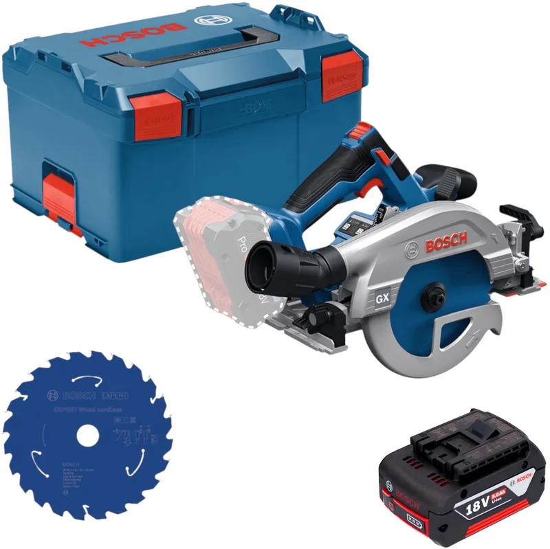 Bosch GKS 18V-57-2 GX Professional accu-cirkelzaag 18 V 165 mm borstelloos + 1x accu 5,0 Ah + L-Boxx - zonder oplader de Bosch Professional – image du produit
