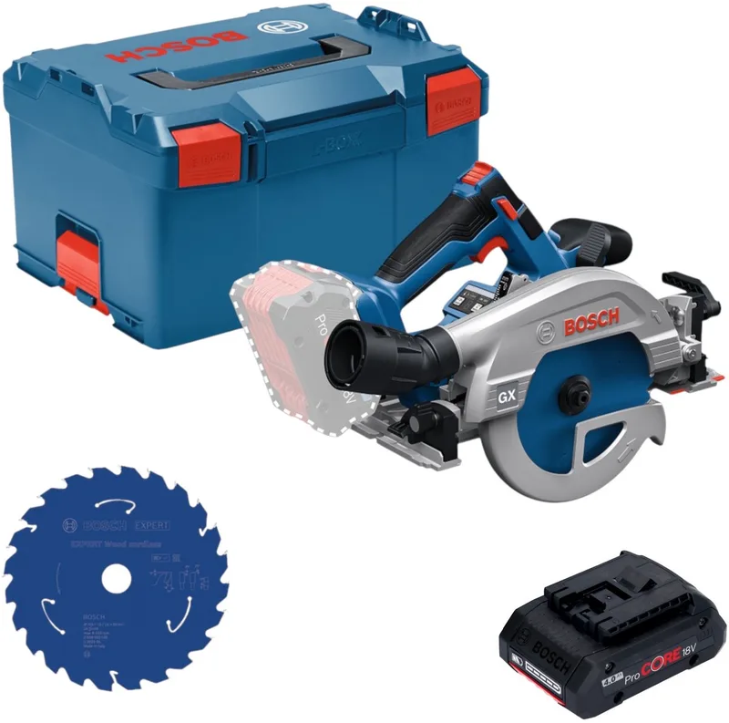 Bosch GKS 18V-57-2 GX Professional accu-cirkelzaag 18 V 165 mm borstelloos + 1x ProCORE-accu 4,0 Ah + L-Boxx - zonder oplader von Bosch Professional – Produktbild