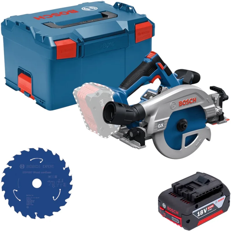 Bosch GKS 18V-57-2 GX Professional accu-cirkelzaag 18 V 165 mm borstelloos + 1x accu 4,0 Ah + L-Boxx - zonder oplader de Bosch Professional – image du produit