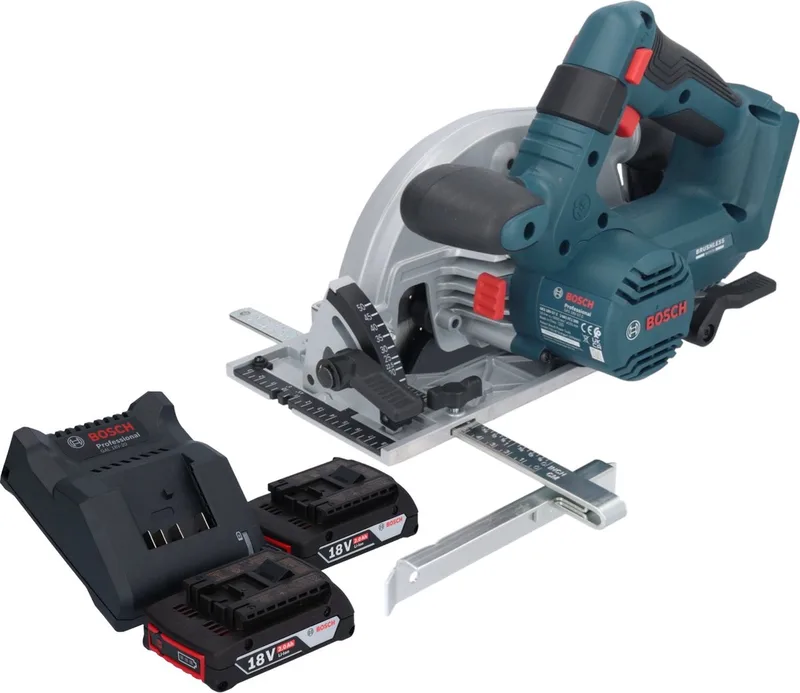 Bosch GKS 18V-57-2 Professionele accucirkelzaag 18 V 165 mm borstelloos + 2x accu 2.0 Ah + lader by Bosch Professional – product image