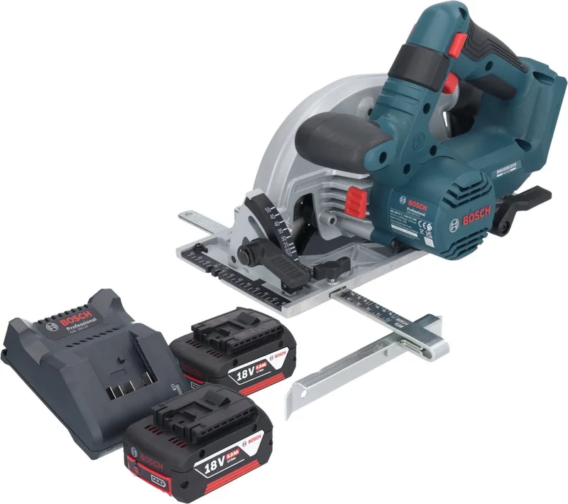 Bosch GKS 18V-57-2 Professionele accucirkelzaag 18 V 165 mm borstelloos + 2x accu 5.0 Ah + lader de Bosch Professional – image du produit