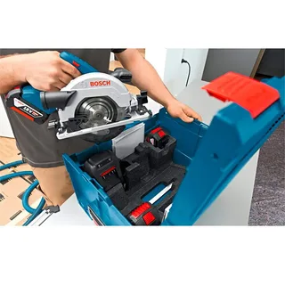 Bosch GKS 18V-57 G 18V Li-Ion accu cirkelzaag set (2x 4,0Ah accu) in L-Boxx - 165mm van Bosch Professional – productafbeelding 4 van 6