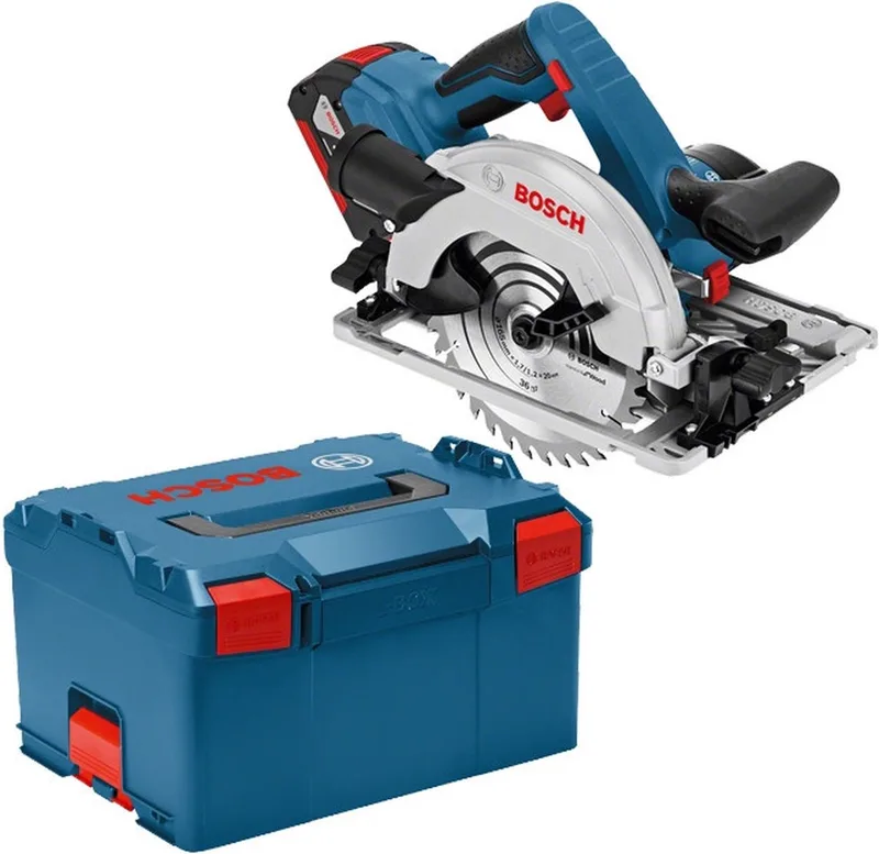 Bosch GKS 18V-57 G 18V Li-Ion accu cirkelzaag set (2x 4,0Ah accu) in L-Boxx - 165mm van Bosch Professional – productafbeelding 1 van 6