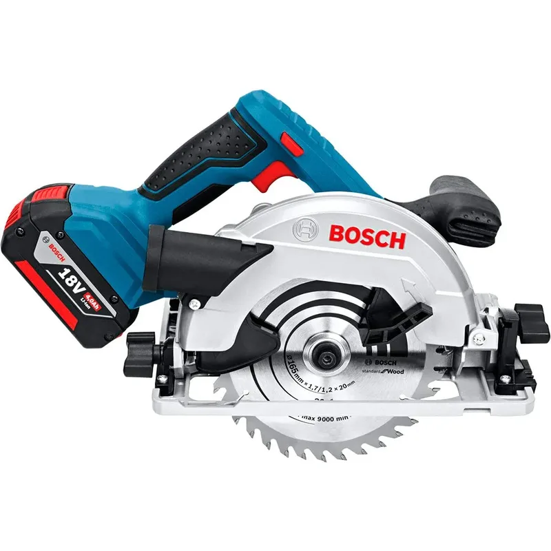 Bosch GKS 18V-57 G 18V Li-Ion accu cirkelzaag set (2x 4,0Ah accu) in L-Boxx - 165mm van Bosch Professional – productafbeelding 3 van 6