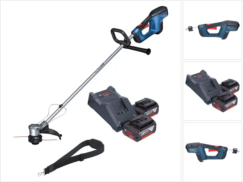Bosch GRT 18V-33 Professionele accu grastrimmer 18 V 330 mm borstelloos + 2x accu 4.0 Ah + lader de Bosch Professional – image du produit