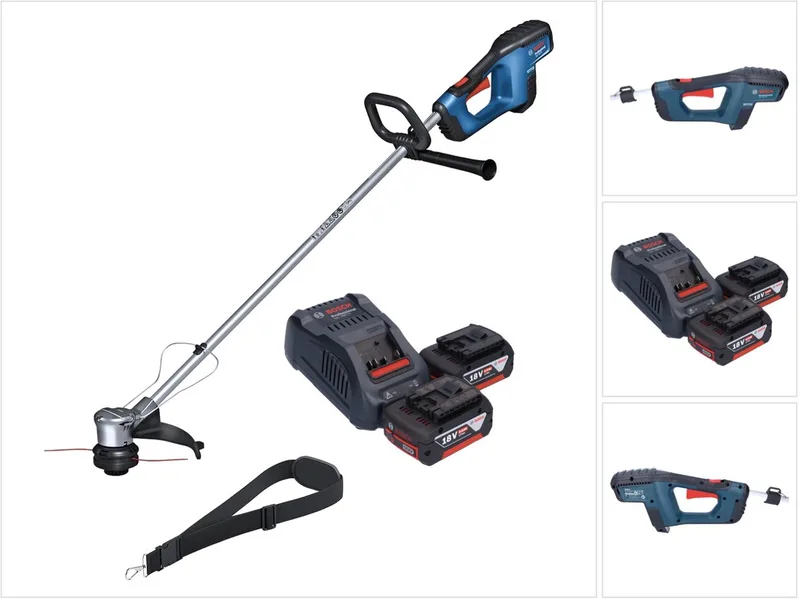 Bosch GRT 18V-33 Professionele accu grastrimmer 18 V 330 mm borstelloos + 2x accu 5.0 Ah + lader de Bosch Professional – image du produit