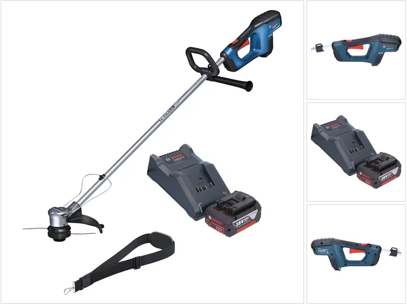 Bosch GRT 18V-33 Professionele accu grastrimmer 18 V 330 mm borstelloos + 1x accu 4.0 Ah + lader fra Bosch Professional – produktbillede