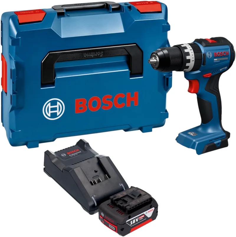 Bosch GSB 18V-52 Professional accu-slagboormachine 18 V 70 Nm borstelloos + 1x accu 5,0 Ah + oplader + L-Boxx von Bosch Professional – Produktbild
