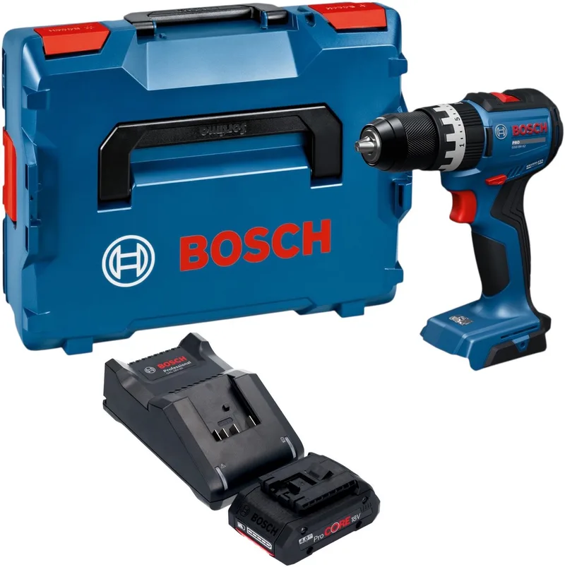 Bosch GSB 18V-52 Professional accu-slagboormachine 18 V 70 Nm borstelloos + 1x ProCORE-accu 4,0 Ah + oplader + L-Boxx de Bosch Professional – image du produit