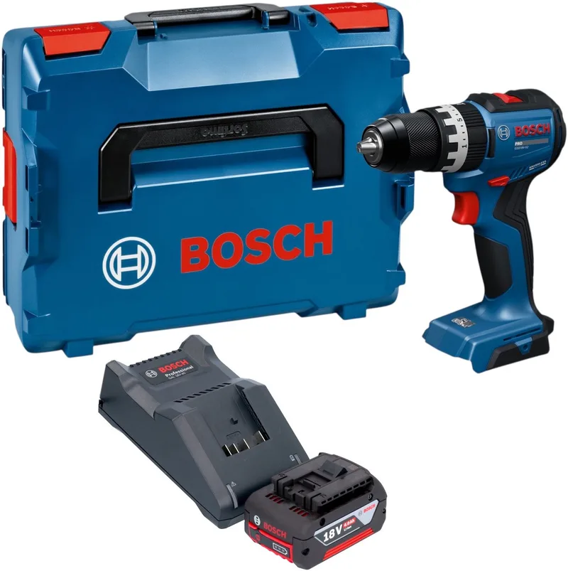 Bosch GSB 18V-52 Professional accu-slagboormachine 18 V 70 Nm borstelloos + 1x accu 4,0 Ah + oplader + L-Boxx von Bosch Professional – Produktbild