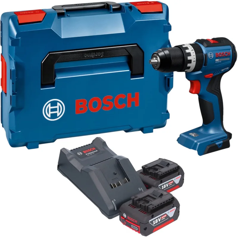 Bosch GSB 18V-52 Professional accu-slagboormachine 18 V 70 Nm borstelloos + 2x accu 4,0 Ah + oplader + L-Boxx de Bosch Professional – image du produit