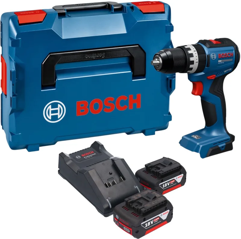 Bosch GSB 18V-52 Professional accu-slagboormachine 18 V 70 Nm borstelloos + 2x accu 5,0 Ah + oplader + L-Boxx de Bosch Professional – image du produit