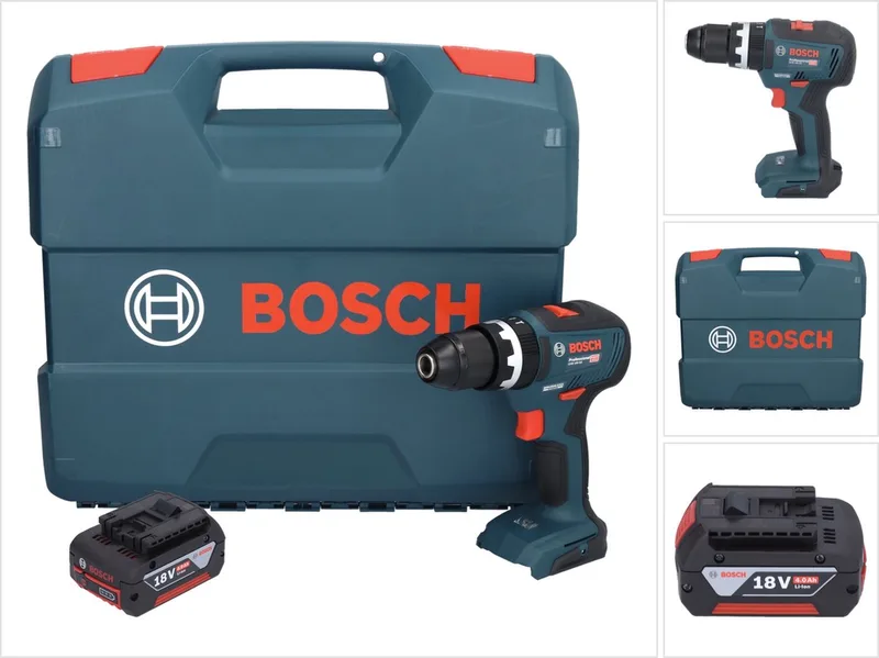 Bosch GSB 18V-55 Professional accu-klopboormachine 18 V 55 Nm borstelloos + 1x accu 4,0 Ah + koffer - zonder oplader von Bosch Professional – Produktbild