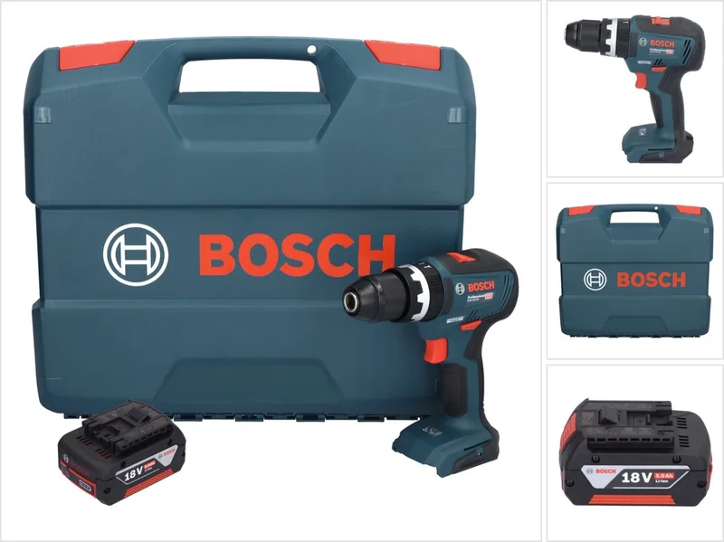 Bosch GSB 18V-55 Professionele accu klopboormachine 18 V 55 Nm borstelloos + 1x oplaadbare accu 5.0 Ah + koffer - zonder oplader fra Bosch Professional – produktbillede