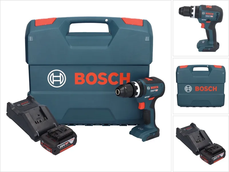 Bosch GSB 18V-55 Professionele accu klopboormachine 18 V 55 Nm borstelloos + 1x oplaadbare accu 5.0 Ah + lader + koffer by Bosch Professional – product image