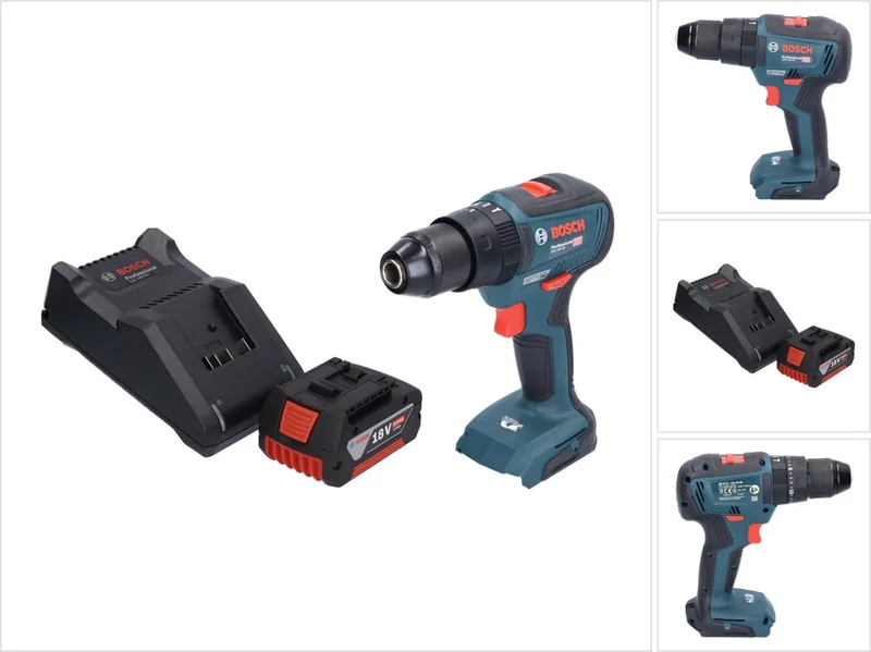 Bosch GSB 18V-55 Professionele accu klopboormachine 18 V 55 Nm borstelloos + 1x oplaadbare accu 5.0 Ah + lader von Bosch Professional – Produktbild