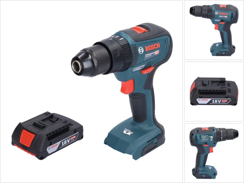 Bosch GSB 18V-55 Professionele accu klopboormachine 18 V 55 Nm borstelloos + 1x oplaadbare accu 2.0 Ah - zonder oplader von Bosch Professional – Produktbild