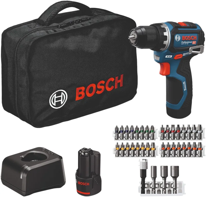 Bosch Tournevis électrique Gsr 12v-32 + 2 Bat 2.0+ 36 Ac+ Mal Lona de Bosch Professional – image du produit 1 sur 6