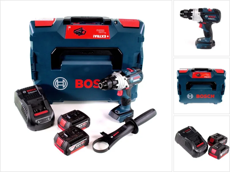 Bosch GSR 18V-110 C accuboormachine 18 V 110 Nm borstelloos + 2x accu 5,0 Ah + oplader + L-Boxx von Bosch Professional – Produktbild