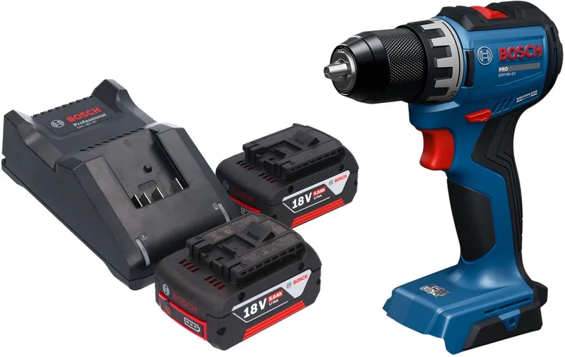 Bosch GSR 18V-52 Professional accuboormachine 18 V 70 Nm borstelloos + 2x accu 5,0 Ah + oplader de Bosch Professional – image du produit