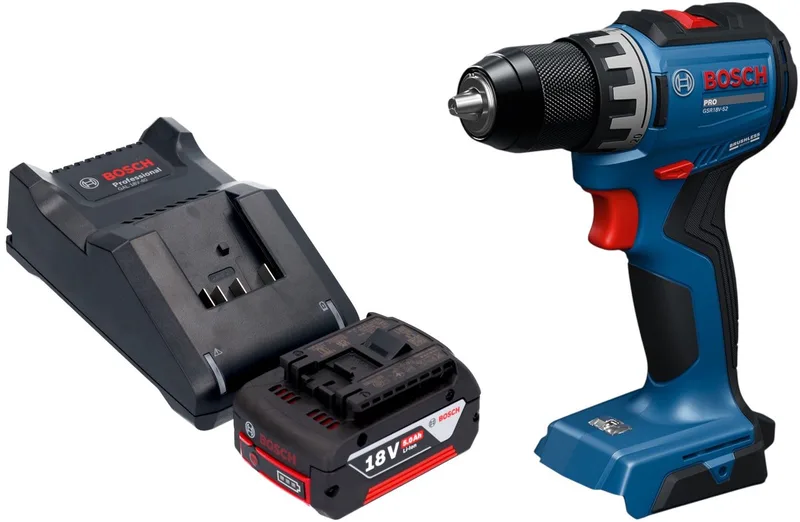 Bosch GSR 18V-52 Professional accuboormachine 18 V 70 Nm borstelloos + 1x accu 5,0 Ah + oplader van Bosch Professional – productafbeelding
