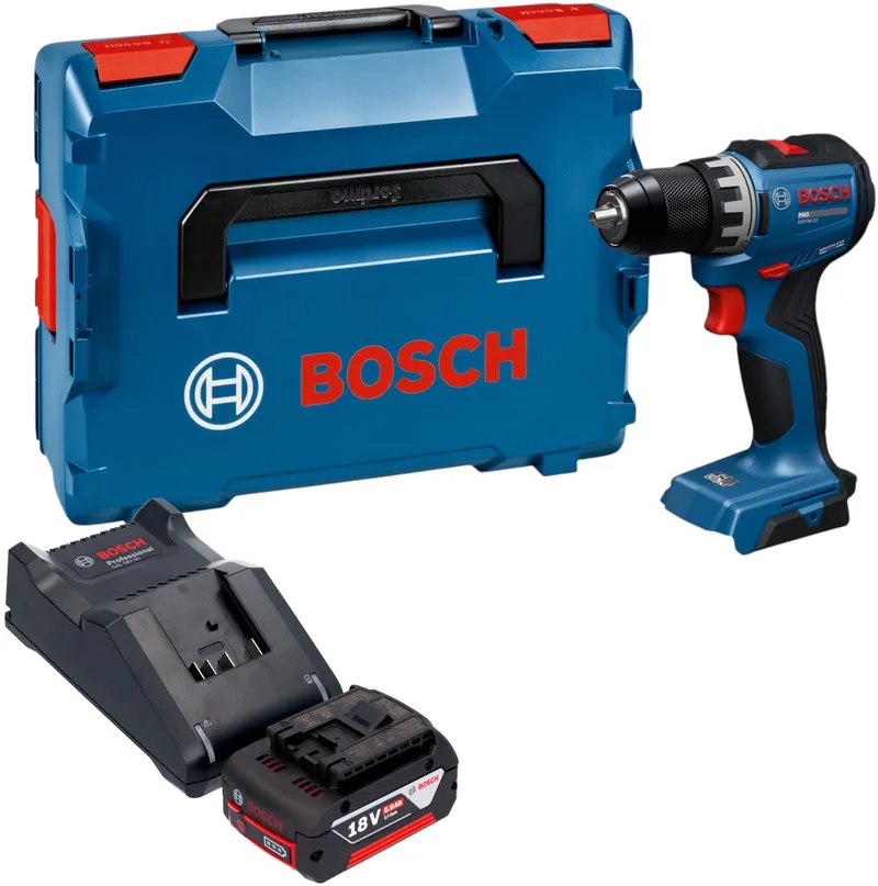 Bosch GSR 18V-52 Professional accuboormachine 18 V 70 Nm borstelloos + 1x accu 5,0 Ah + oplader + L-Boxx von Bosch Professional – Produktbild