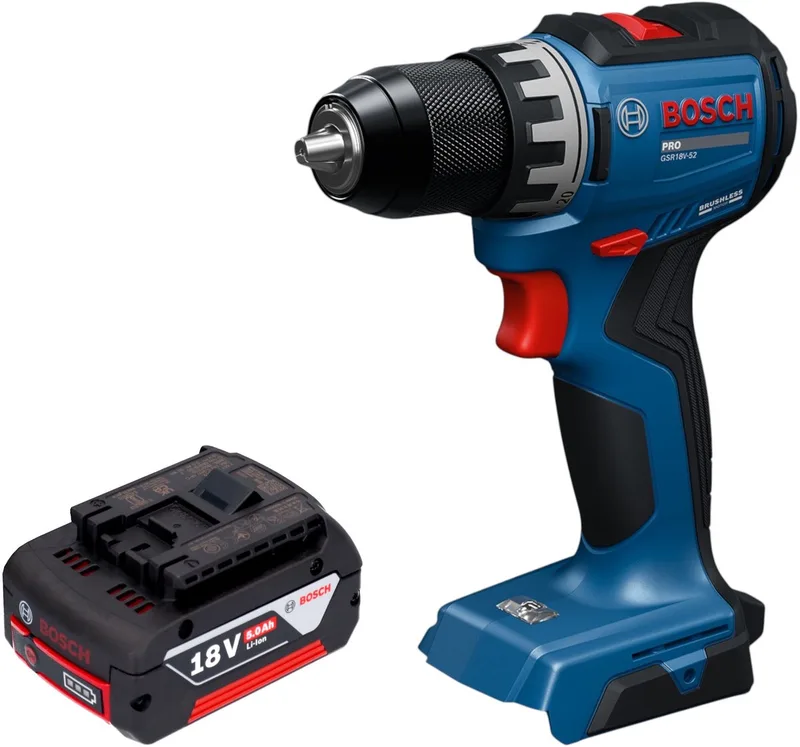 Bosch GSR 18V-52 Professional accuboormachine 18 V 70 Nm borstelloos + 1x accu 5,0 Ah - zonder oplader von Bosch Professional – Produktbild