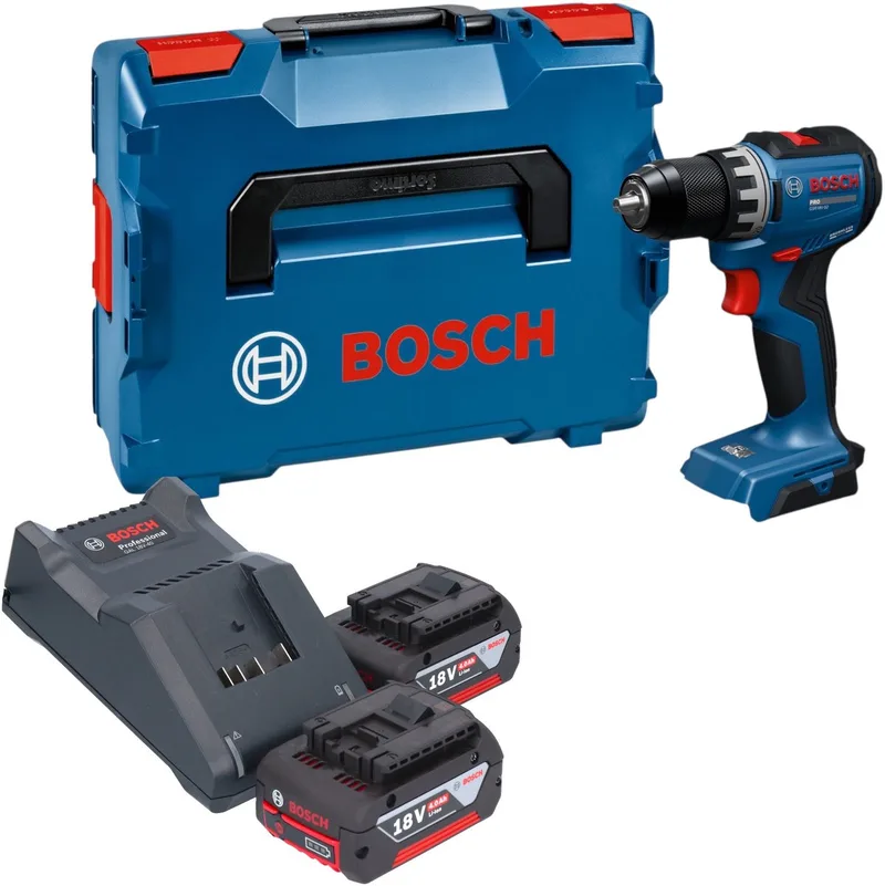 Bosch GSR 18V-52 Professional accuboormachine 18 V 70 Nm borstelloos + 2x accu 4,0 Ah + oplader + L-Boxx van Bosch Professional – productafbeelding