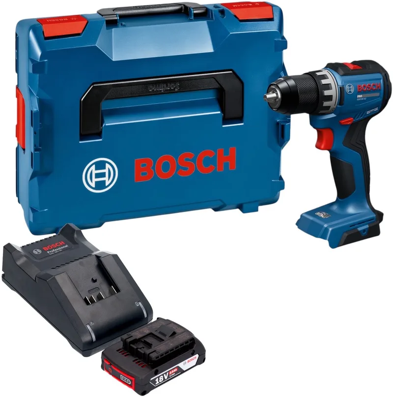 Bosch GSR 18V-52 Professional accuboormachine 18 V 70 Nm borstelloos + 1x accu 2,0 Ah + oplader + L-Boxx von Bosch Professional – Produktbild