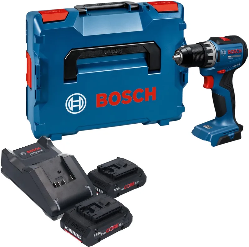 Bosch GSR 18V-52 Professional accuboormachine 18 V 70 Nm borstelloos + 2x ProCORE-accu 4,0 Ah + oplader + L-Boxx von Bosch Professional – Produktbild