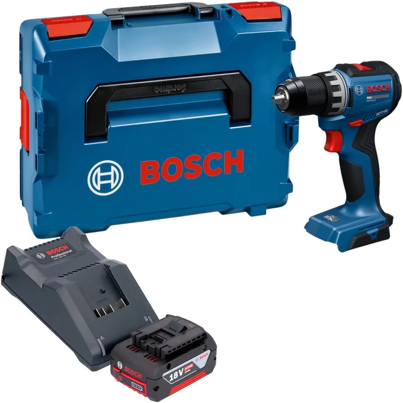 Bosch GSR 18V-52 Professional accuboormachine 18 V 70 Nm borstelloos + 1x accu 4,0 Ah + oplader + L-Boxx von Bosch Professional – Produktbild