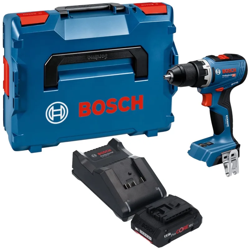 Bosch GSR 18V-65 Professional accuboormachine 18 V 63 Nm borstelloos + 1x ProCORE-accu 4,0 Ah + oplader + L-Boxx fra Bosch Professional – produktbillede
