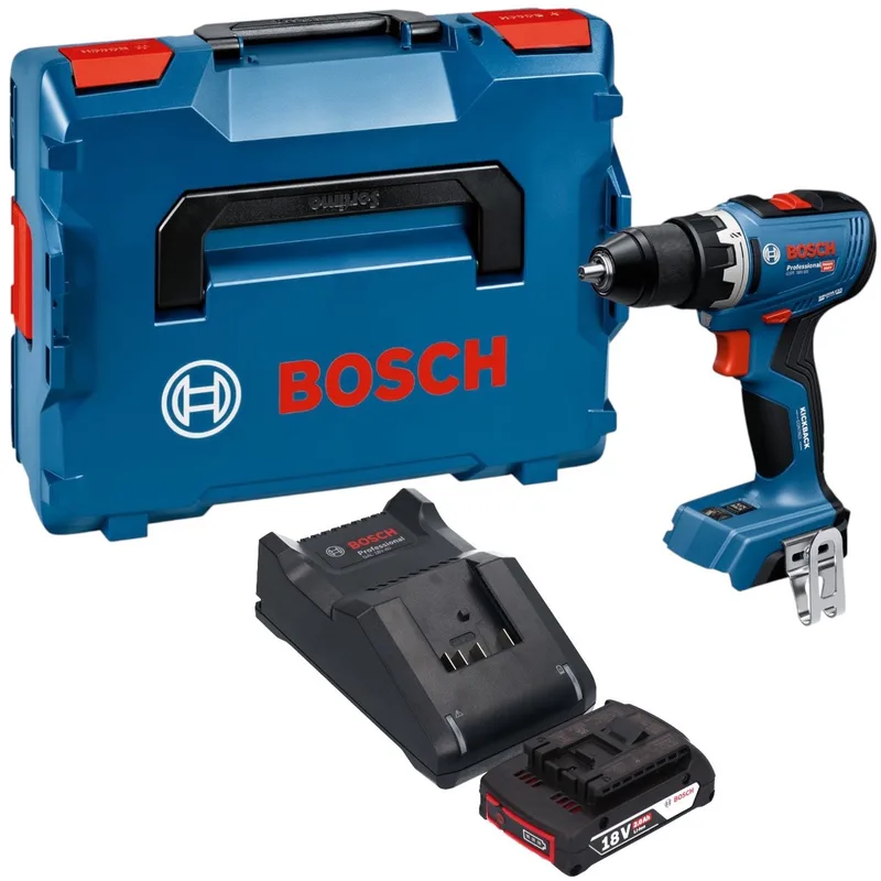 Bosch GSR 18V-65 Professional accuboormachine 18 V 63 Nm borstelloos + 1x accu 2,0 Ah + oplader + L-Boxx de Bosch Professional – image du produit