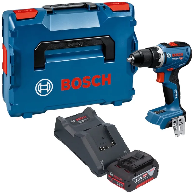 Bosch GSR 18V-65 Professional accuboormachine 18 V 63 Nm borstelloos + 1x accu 4,0 Ah + oplader + L-Boxx von Bosch Professional – Produktbild