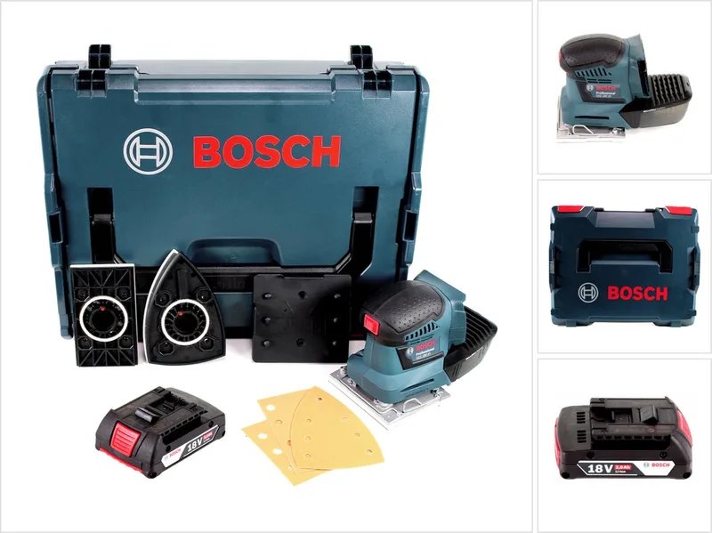 Bosch GSS 18V-10 accu-excentrische schuurmachine 18V + 1x accu 2,0Ah + L-Boxx - zonder oplader de Bosch Professional – image du produit