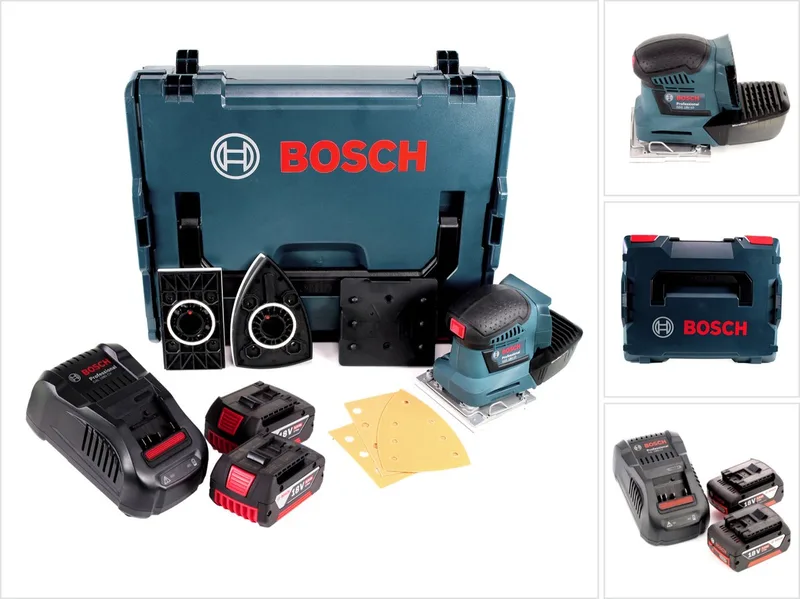 Bosch GSS 18V-10 accu vlakschuurmachine 18V + 2x accu 5.0Ah + lader + L-Boxx de Bosch Professional – image du produit