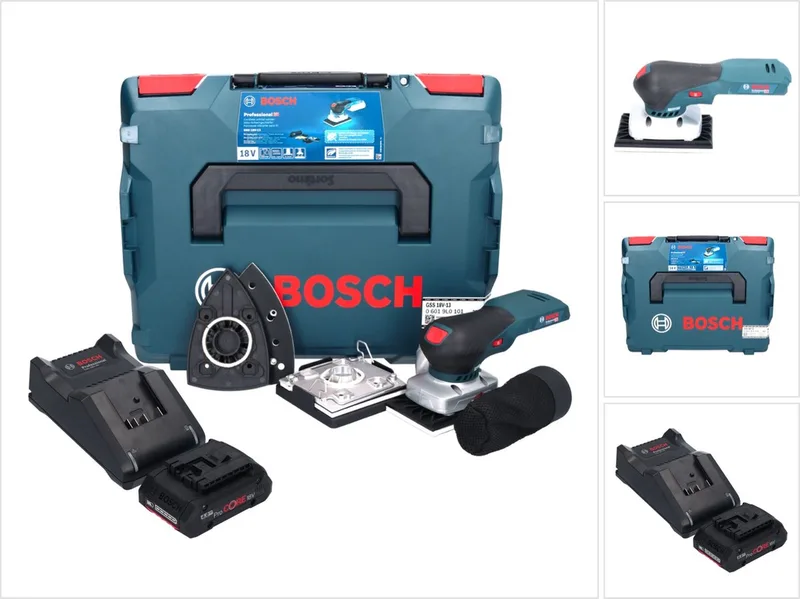Bosch GSS 18V-13 accu vlakschuurmachine 18 V + 1x ProCORE accu 4.0 Ah + lader + L-BOXX von Bosch Professional – Produktbild