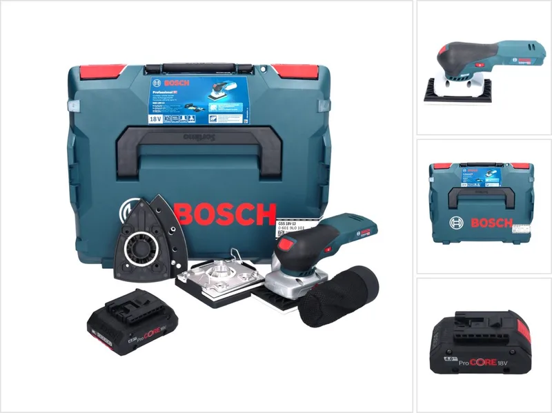 Bosch GSS 18V-13 accu vlakschuurmachine 18 V + 1x ProCORE accu 4.0 Ah + L-BOXX - zonder oplader fra Bosch Professional – produktbillede