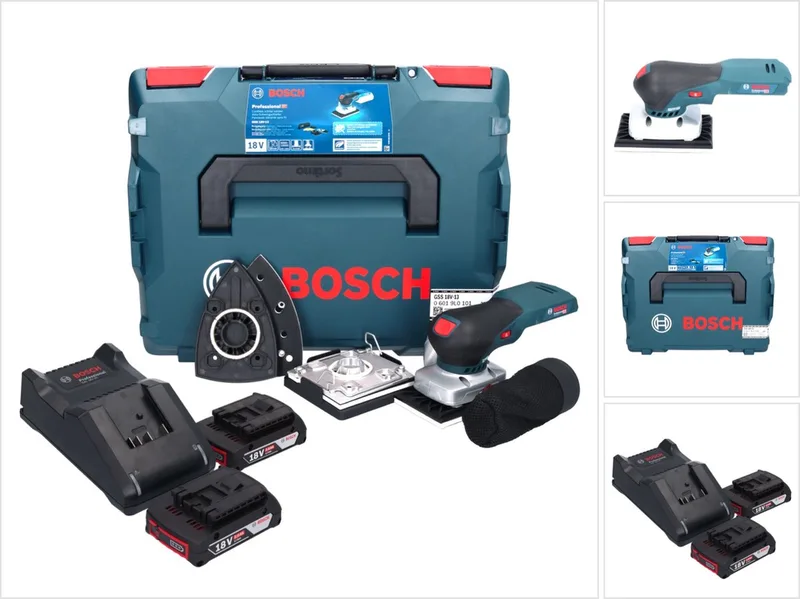 Bosch GSS 18V-13 accu vlakschuurmachine 18 V + 2x accu 2.0 Ah + lader + L by Bosch Professional – product image