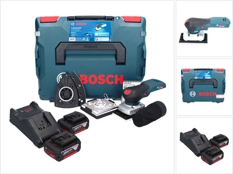 Bosch GSS 18V-13 accu vlakschuurmachine 18 V + 2x accu 5.0 Ah + lader + L-BOXX de Bosch Professional – image du produit