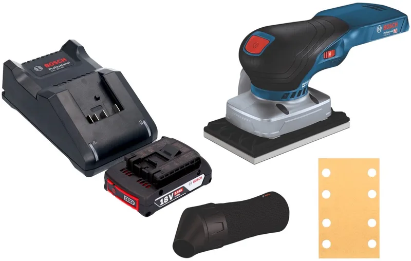Bosch GSS 18V-13 Professional accu-excentrische schuurmachine 18 V 100 x 110 mm + 1x accu 2,0 Ah + oplader by Bosch Professional – product image