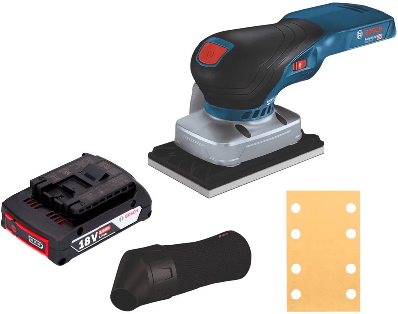 Bosch GSS 18V-13 Professional accu-excentrische schuurmachine 18 V 100 x 110 mm + 1x accu 2,0 Ah - zonder oplader by Bosch Professional – product image